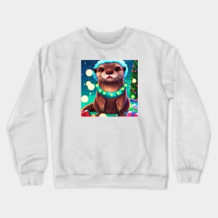 Cute Otter Drawing Crewneck Sweatshirt